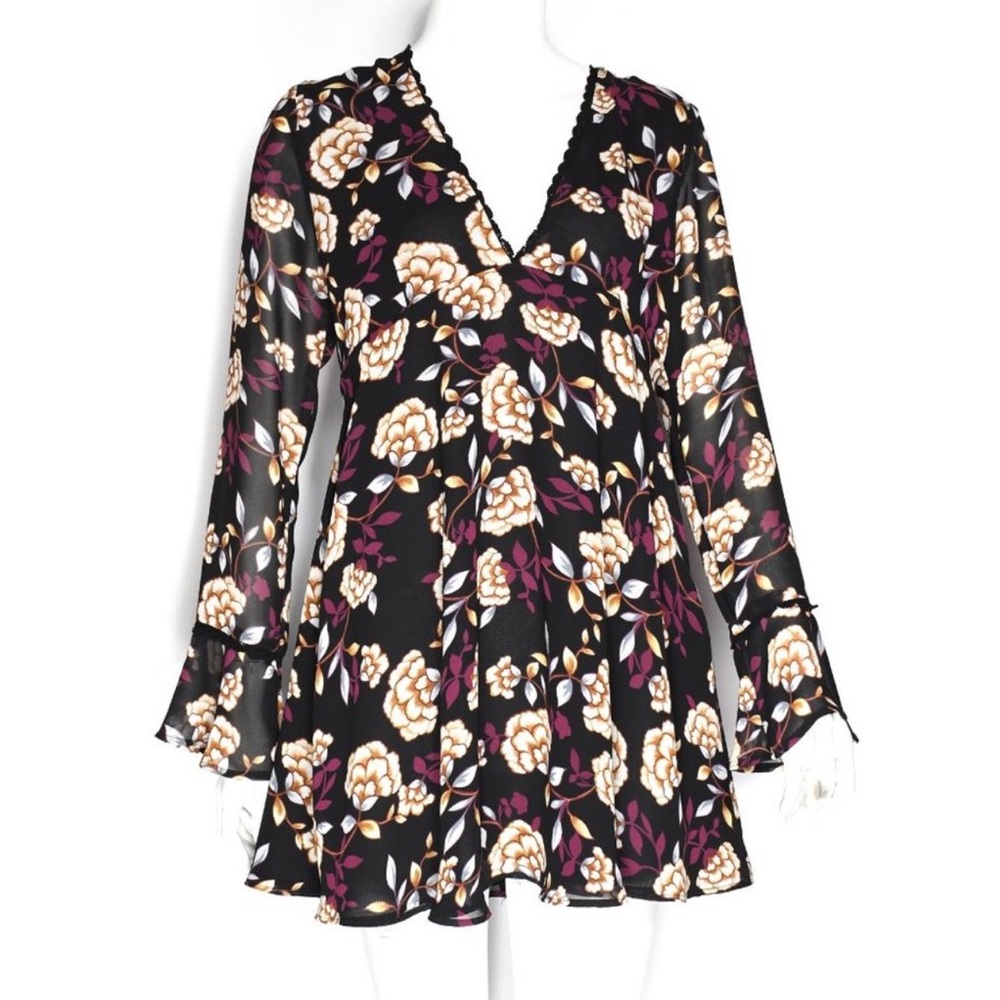 Forever 21 - Black Flower Floral Dress